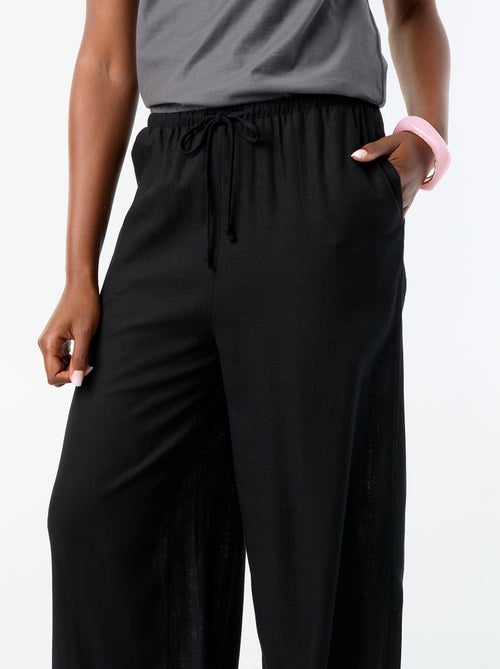 Pantalón bombacho liso con 2 bolsillos - Kiabi