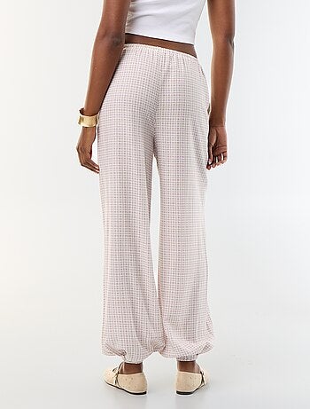 Pantalón bombacho liso con 2 bolsillos