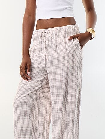 Pantalón bombacho liso con 2 bolsillos