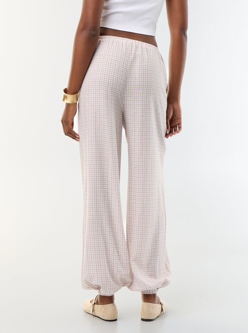 Pantalón bombacho liso con 2 bolsillos - Kiabi