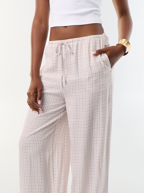 Pantalón bombacho liso con 2 bolsillos - Kiabi