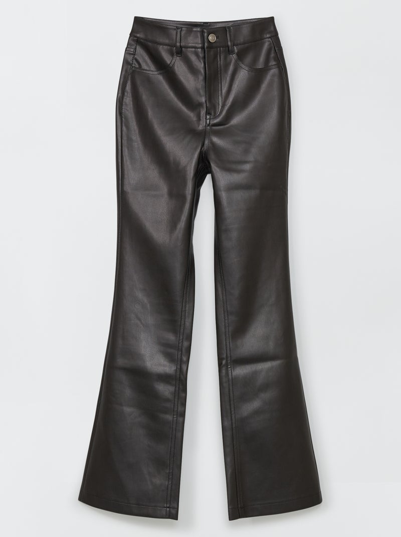 Pantalón bootcut liso Negro - Kiabi