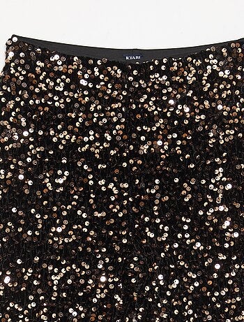 Pantalón brillante corte flare