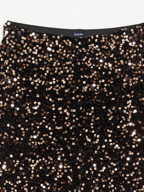 Pantalón brillante corte flare - Kiabi