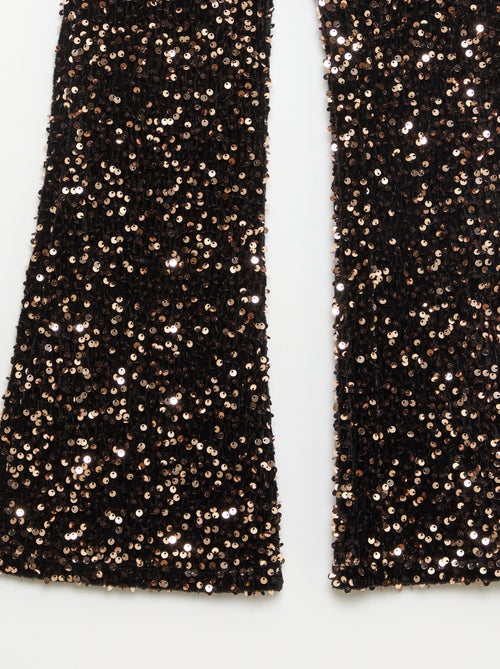 Pantalón brillante corte flare - Kiabi