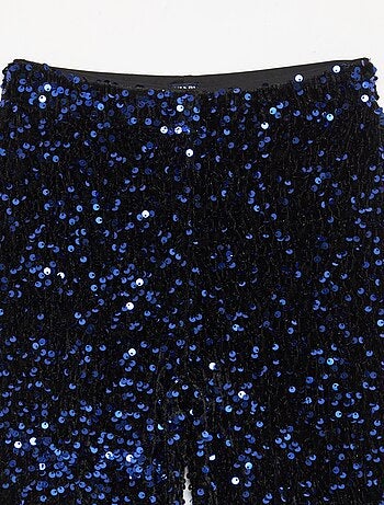 Pantalón brillante corte flare