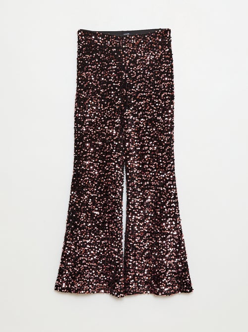 Pantalón brillante corte flare - Kiabi