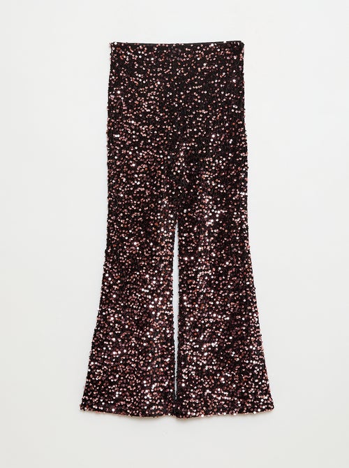 Pantalón brillante corte flare - Kiabi