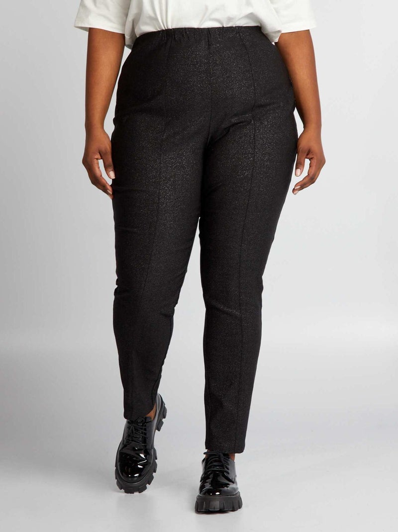 Pantalón brillante negro - Kiabi