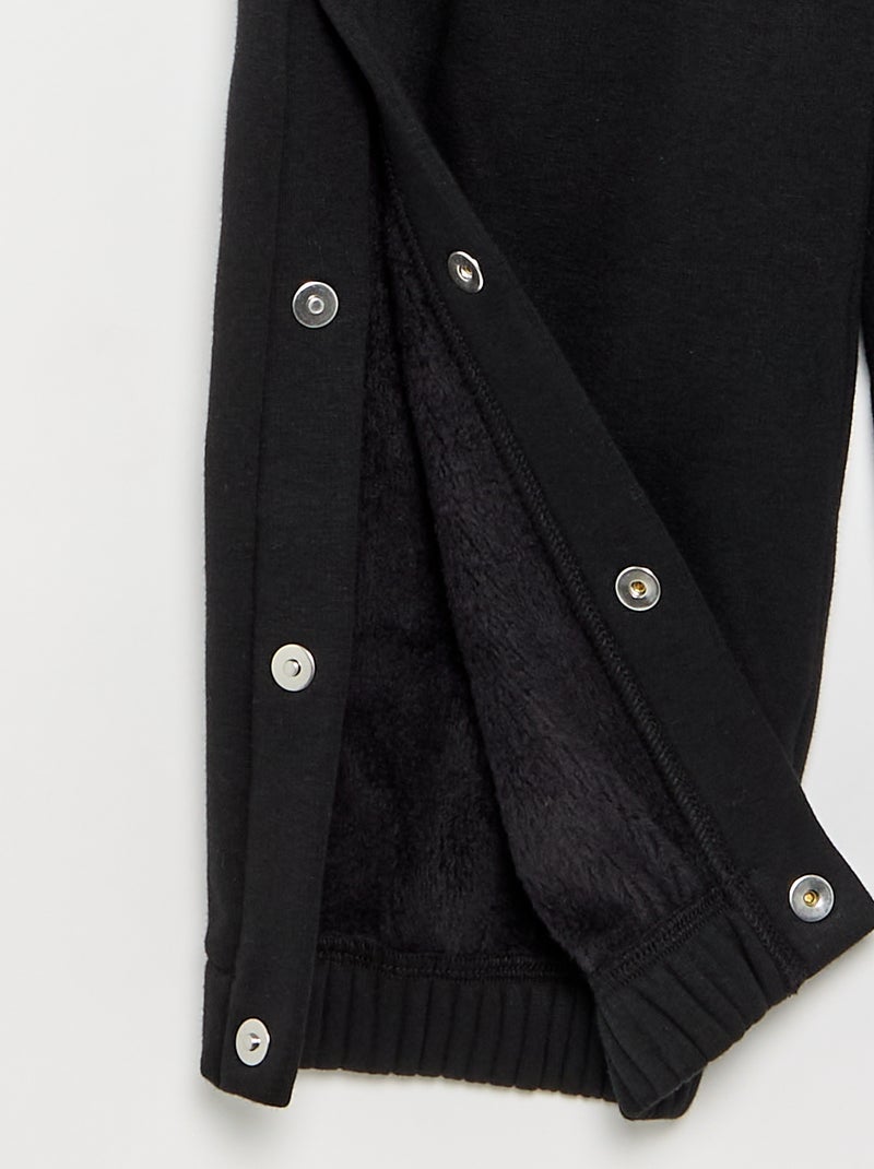 Pantalón cálido con interior polar - colección fácil de poner Negro - Kiabi