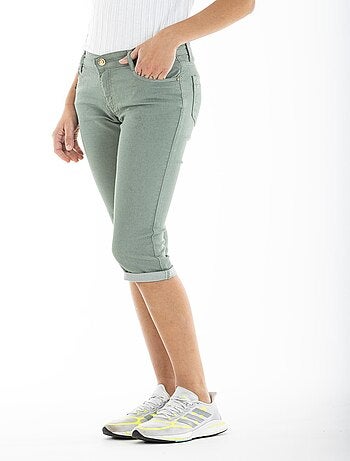Pantalón capri de gabardina stretch POEMY 'Rica Lewis'