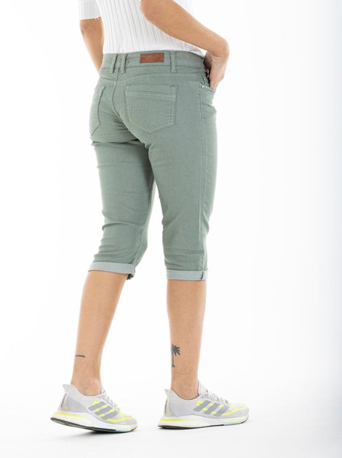 Pantalón capri de gabardina stretch POEMY  'Rica Lewis' - Kiabi