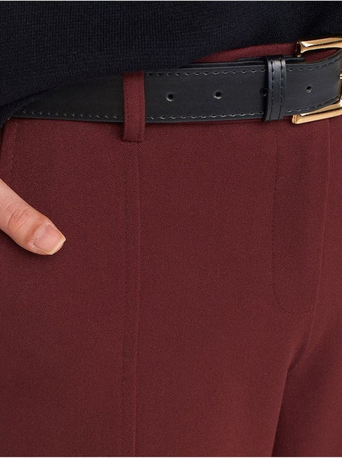 Pantalón capri de mujer de pernera recta con cinturón dilvin - Kiabi