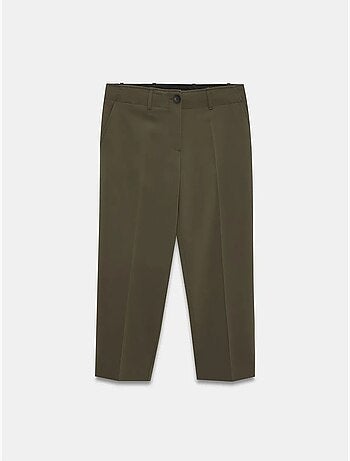 Pantalón capri de mujer de tiro alto con cinturón dilvin