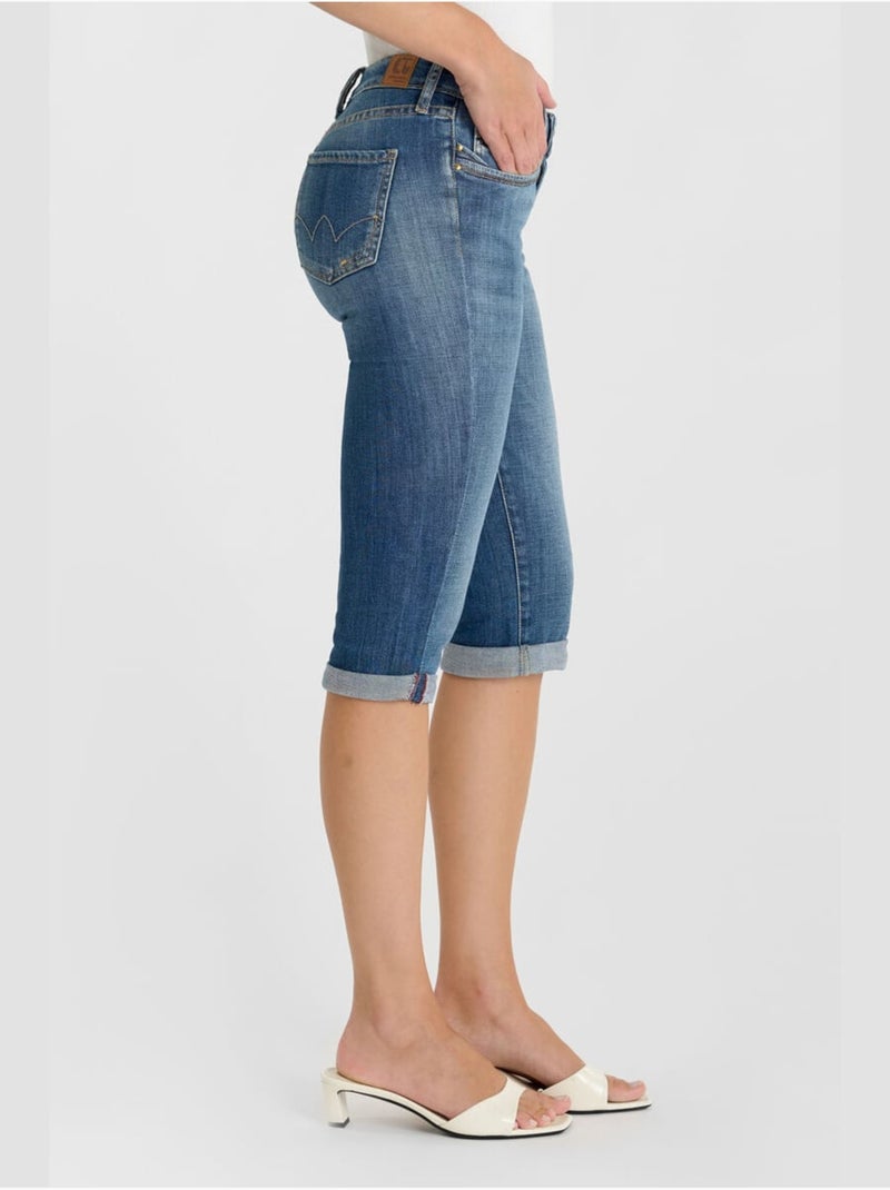 Pantalón capri en jeans PAULINA Azul - Kiabi