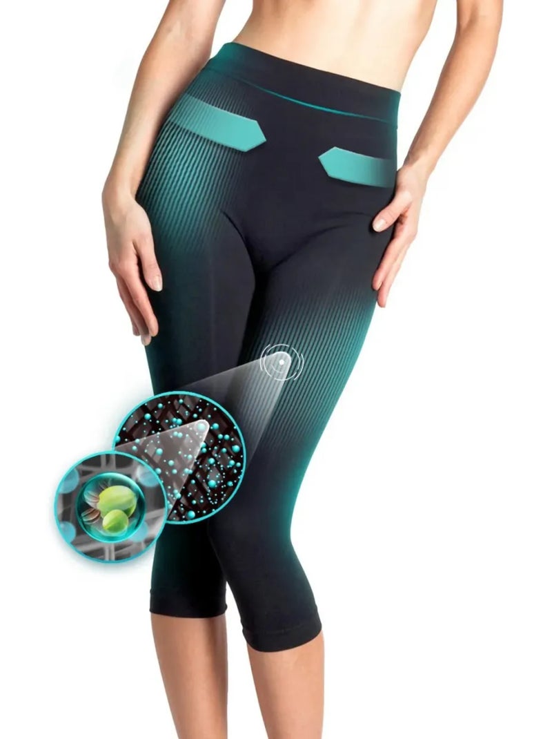 Pantalón Capri Moldeador Cómodo Negro Negro - Kiabi