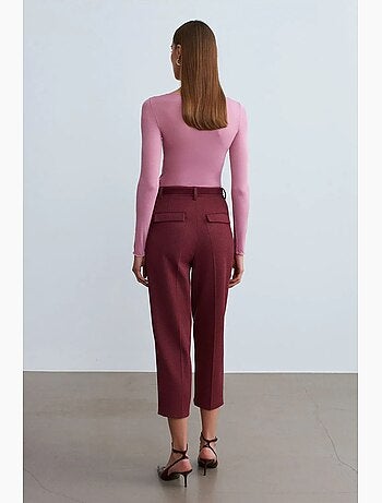 Pantalón capri pitillo con cinturón dilvin