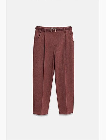 Pantalón capri pitillo con cinturón dilvin