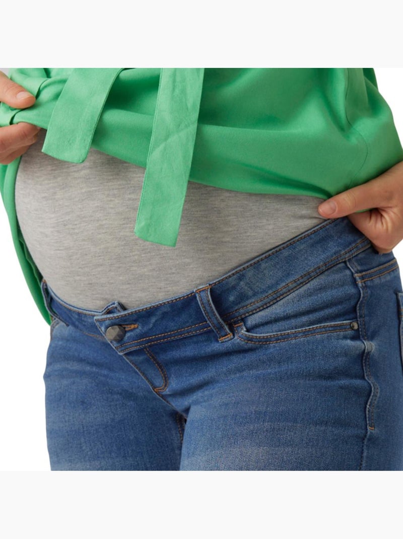 Pantalón capri premamá para mujer mamalicious Azul - Kiabi