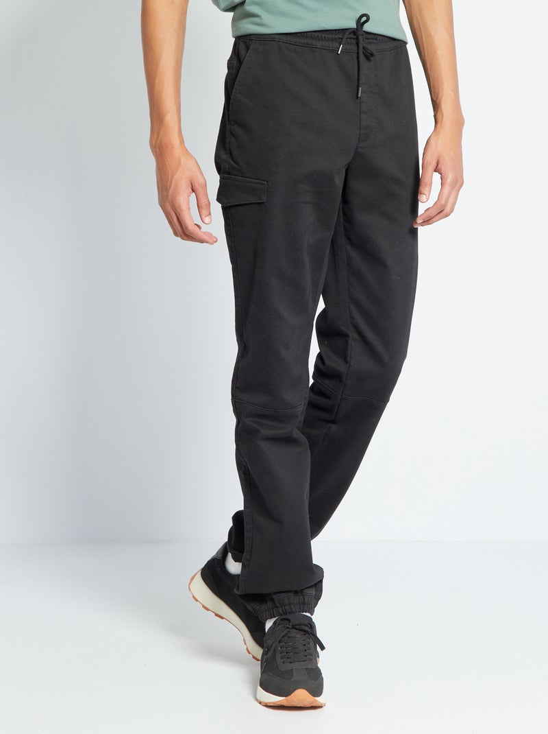 Pantalón cargo +1,90 m Negro - Kiabi
