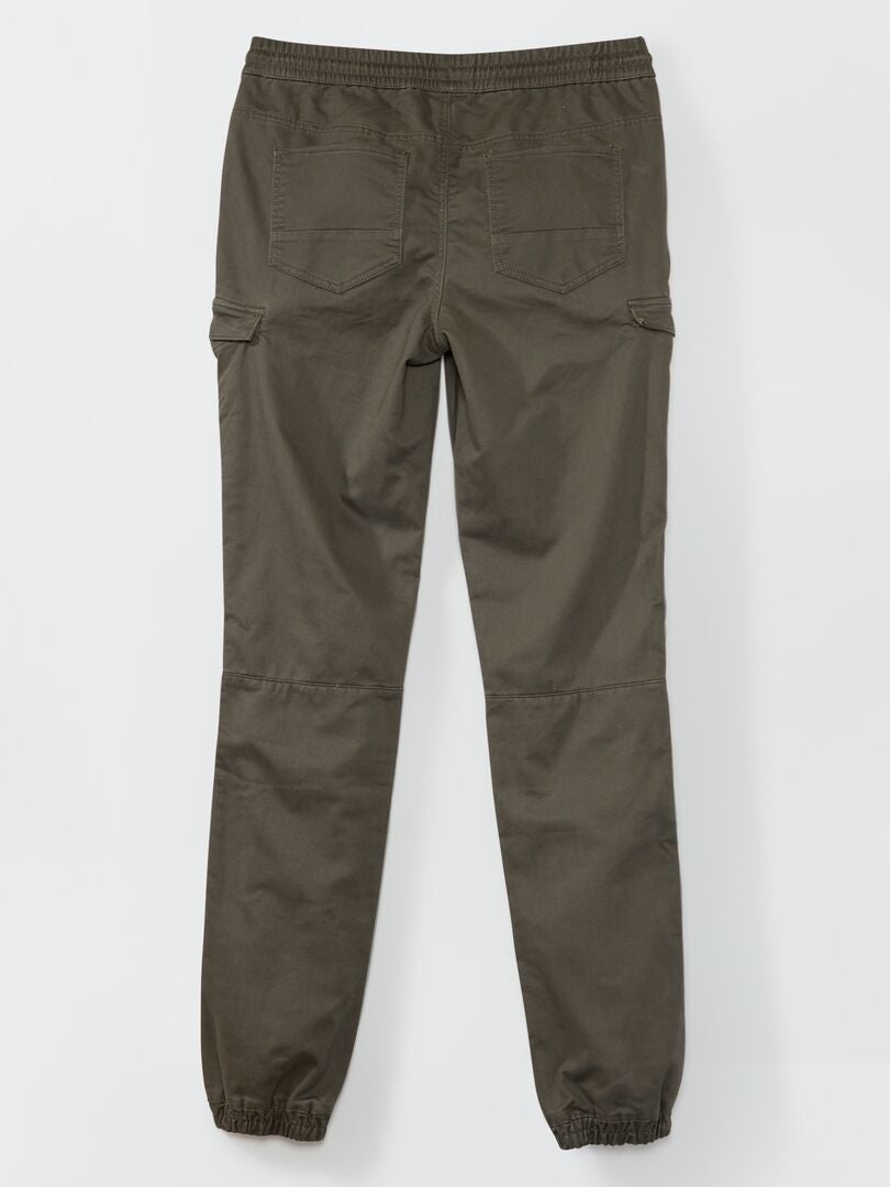 Pantalón cargo con cintura elástica L38 +1,90 m KAKI - Kiabi