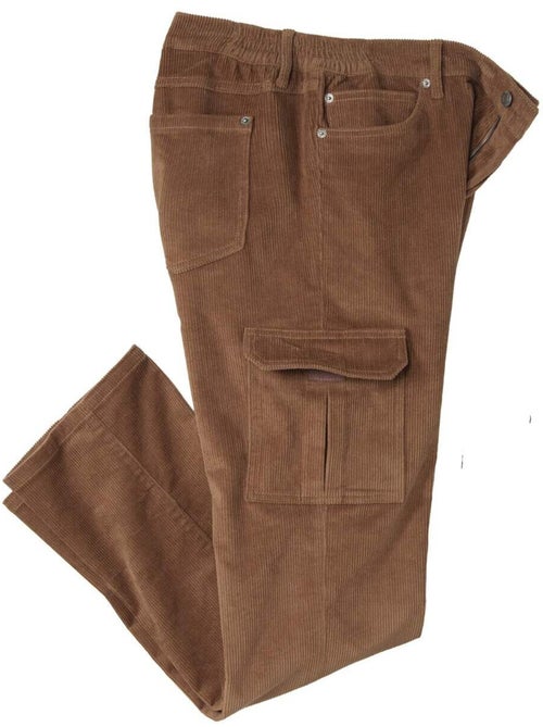 Pantalón cargo de pana stretch - Kiabi Pantalón cargo de pana stretch - Kiabi