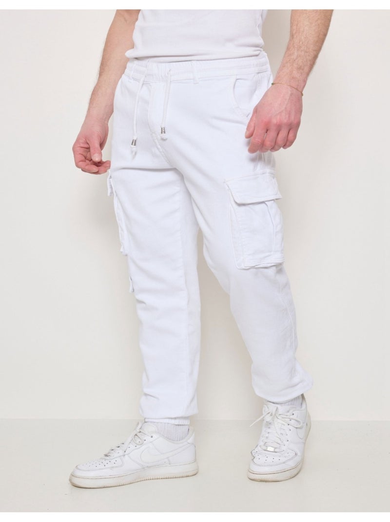 PANTALÓN CARGO Kebello Blanco - Kiabi