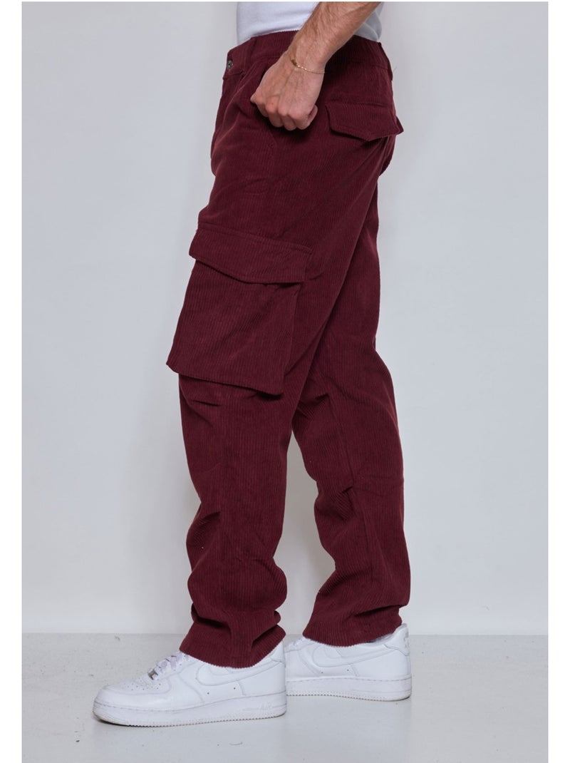 PANTALÓN CARGO Kebello Burdeos - Kiabi