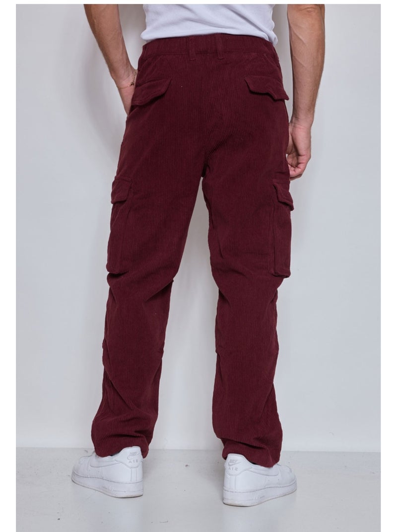 PANTALÓN CARGO Kebello Burdeos - Kiabi