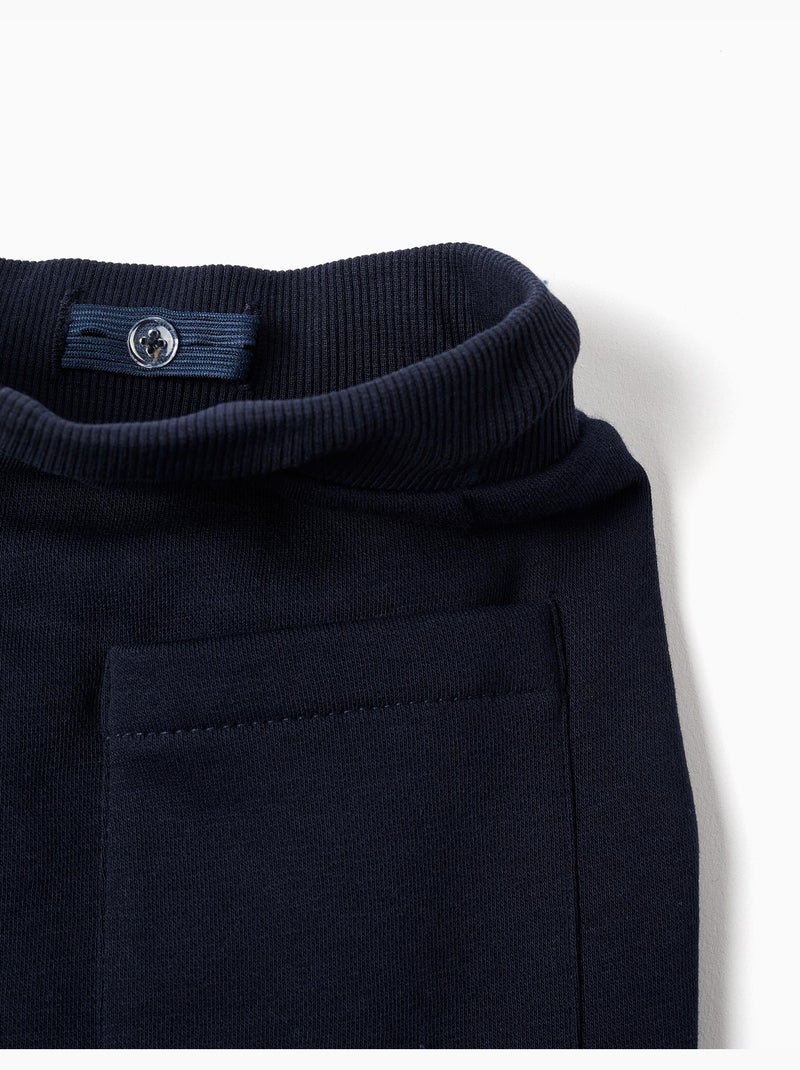 Pantalón cargo perchado con estampado Creative Azul oscuro - Kiabi