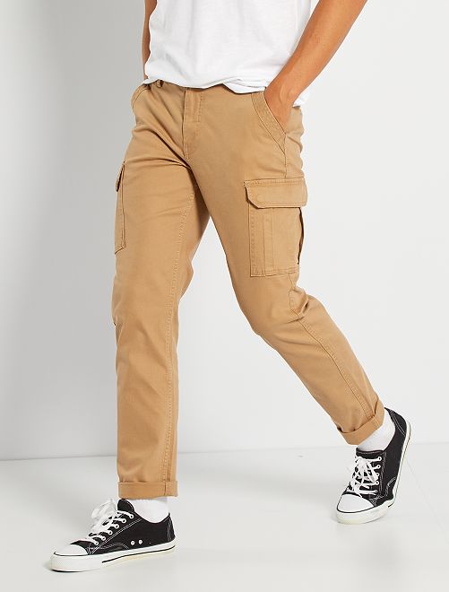 Pantalón cargo skinny - BEIGE - Kiabi - 20.00€