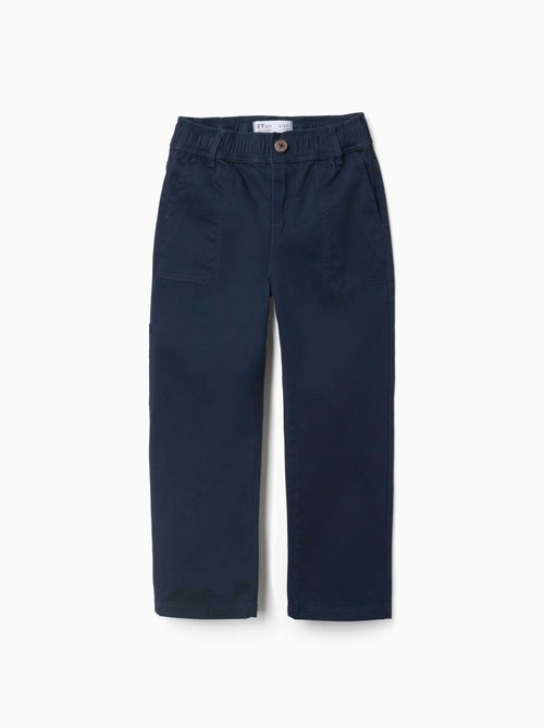 Pantalón carpenter de sarga con cintura elástica - Kiabi Pantalón carpenter de sarga con cintura elástica - Kiabi