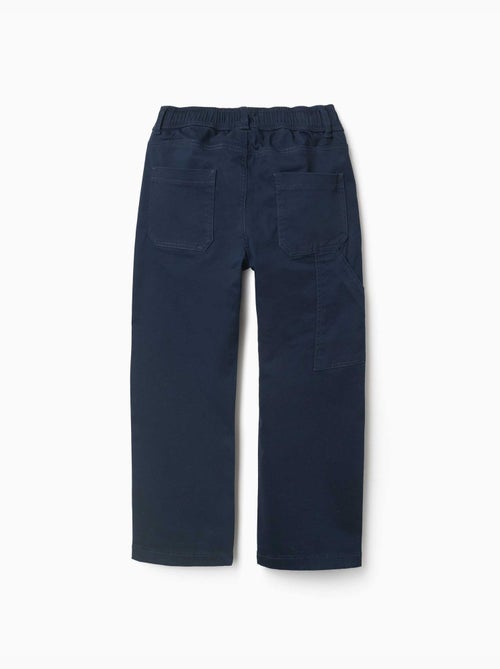 Pantalón carpenter de sarga con cintura elástica - Kiabi Pantalón carpenter de sarga con cintura elástica - Kiabi