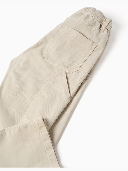 Pantalón carpenter de sarga con cintura elástica - Kiabi Pantalón carpenter de sarga con cintura elástica - Kiabi