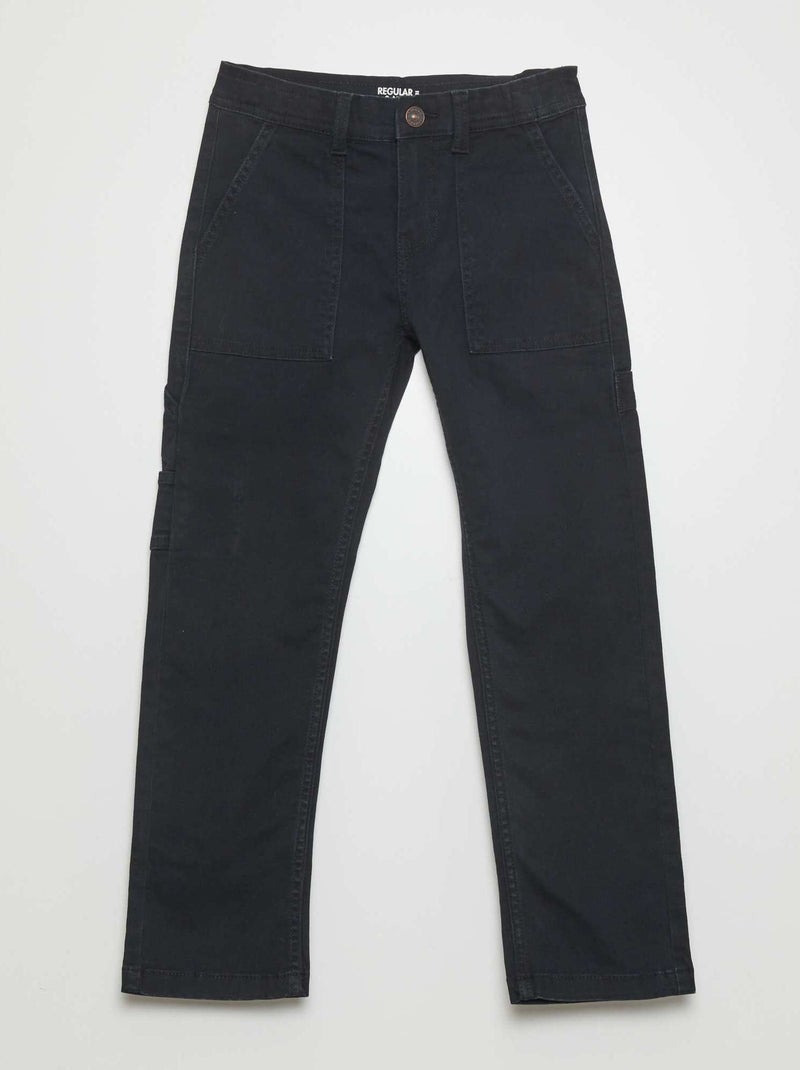 Pantalón carpenter regular negro - Kiabi