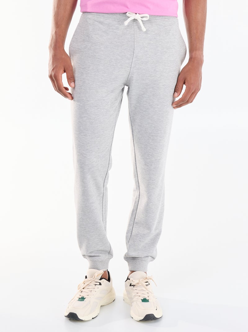 Pantalón chándal de felpa Gris - Kiabi