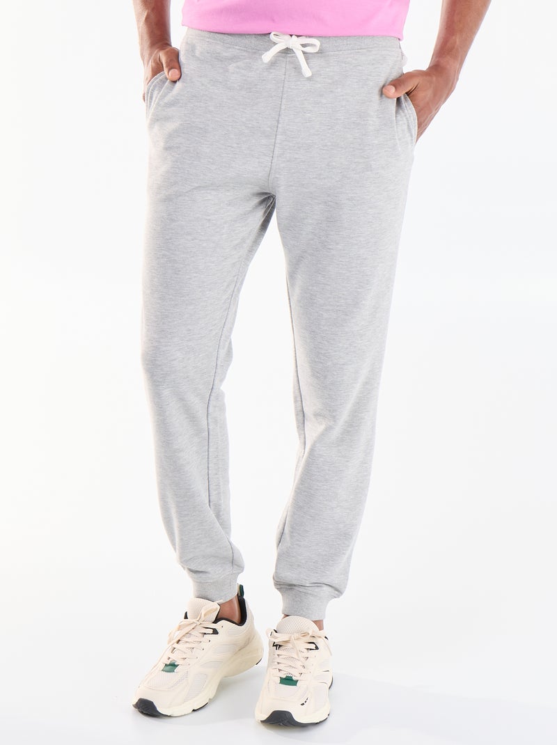 Pantalón chándal de felpa Gris - Kiabi