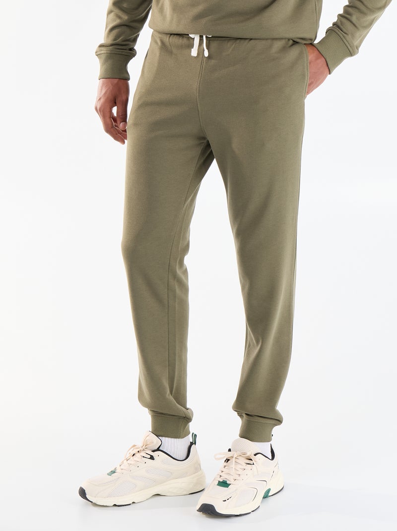 Pantalón chándal de felpa Kaki - Kiabi