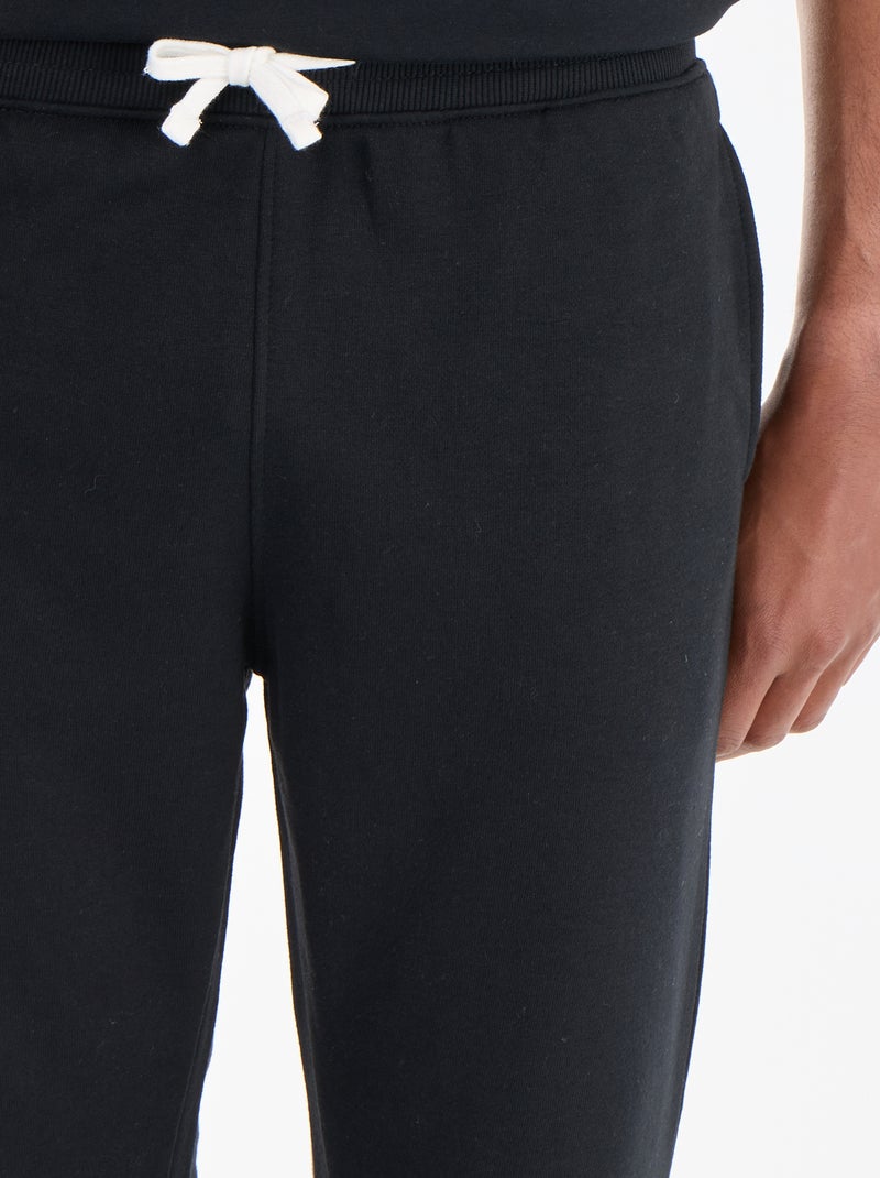 Pantalón chándal de felpa Negro - Kiabi
