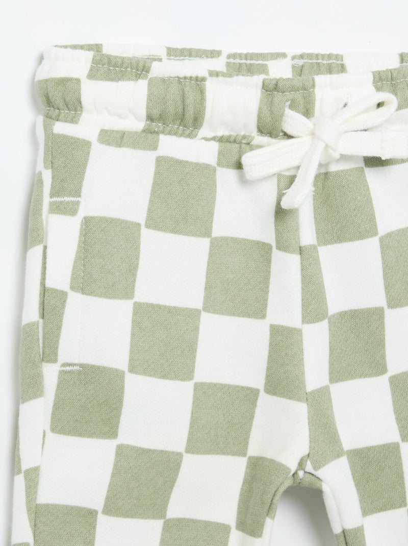 Pantalón chándal estampado Verde - Kiabi