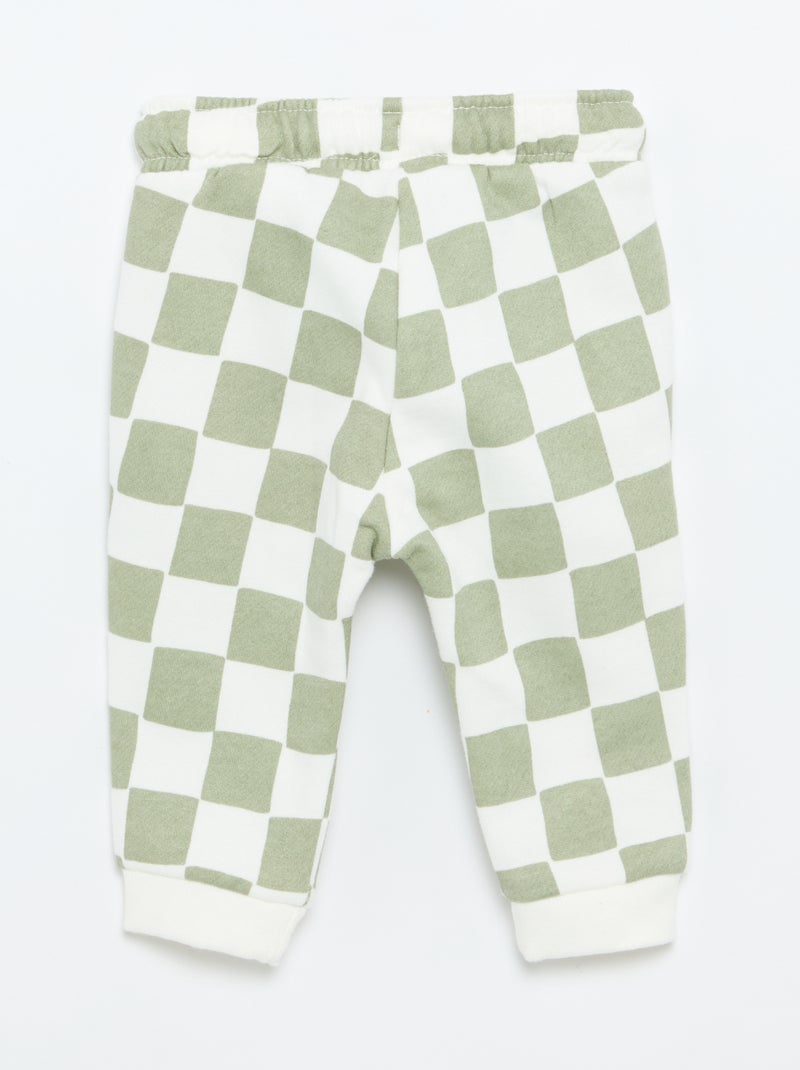 Pantalón chándal estampado Verde - Kiabi