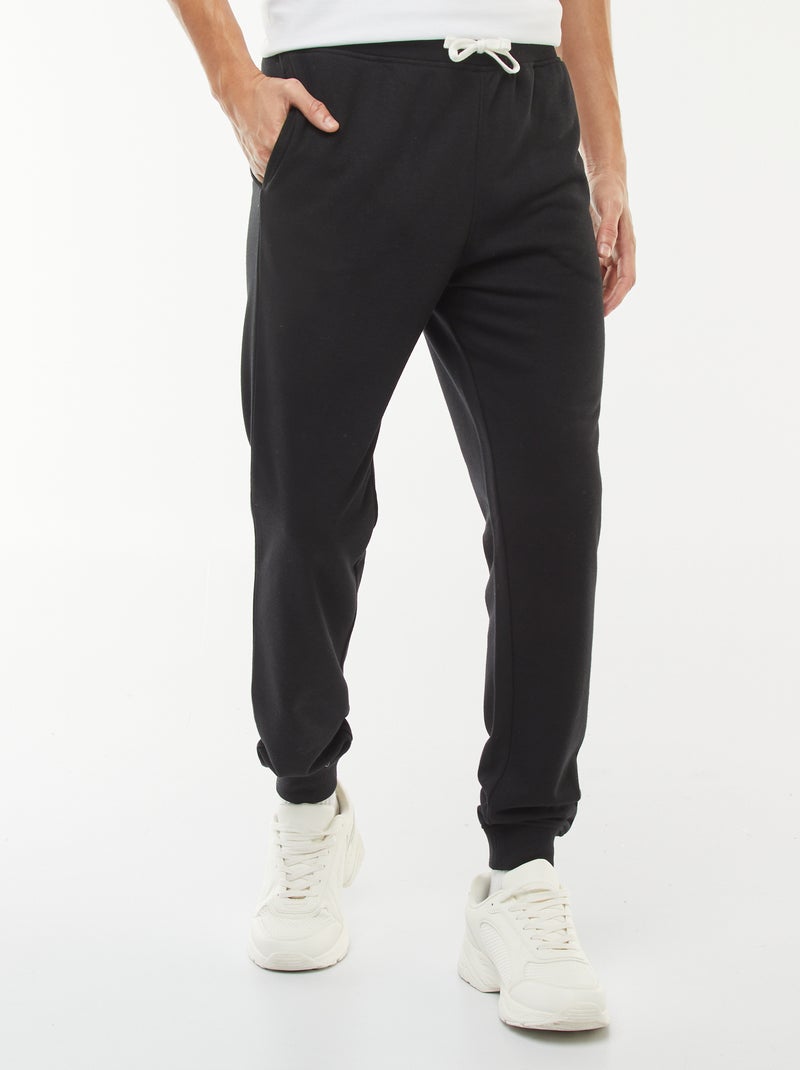 Pantalón chándal ligero liso negro - Kiabi