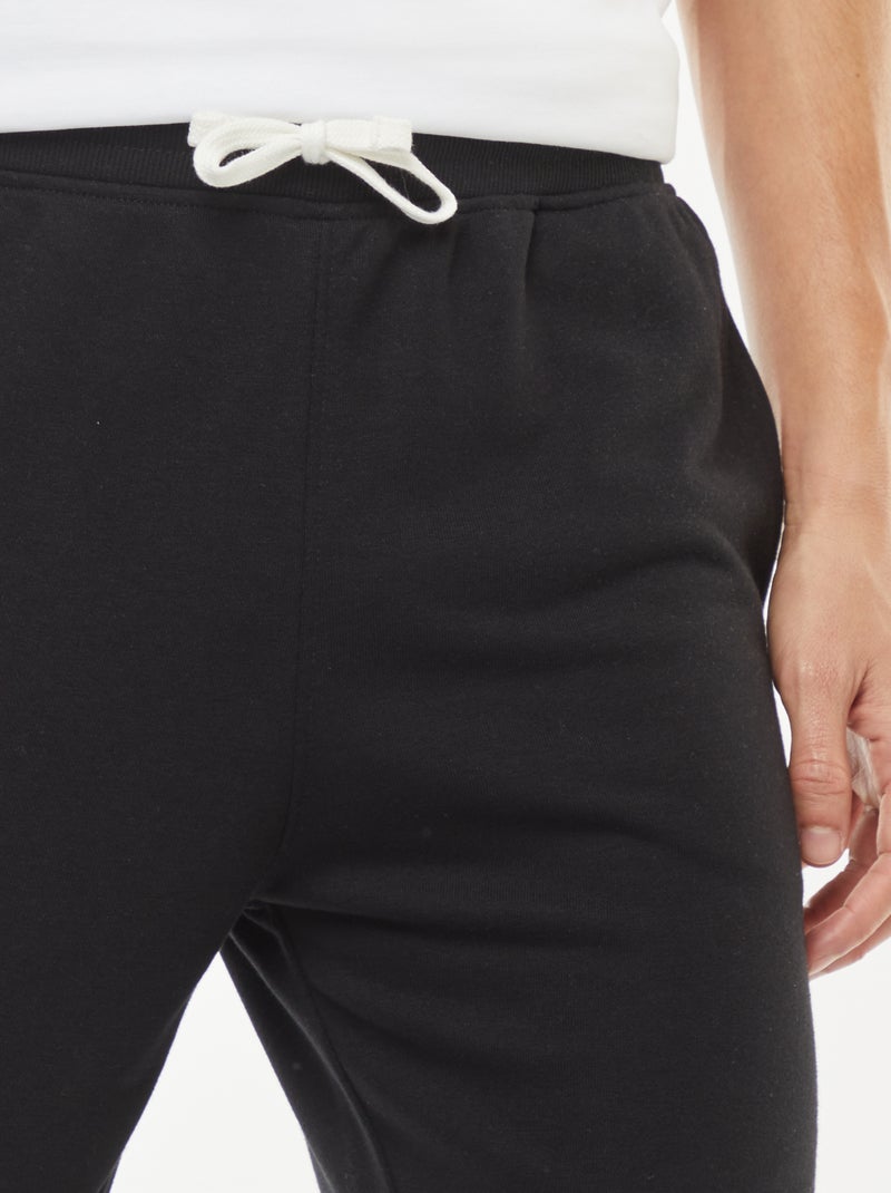 Pantalón chándal ligero liso negro - Kiabi