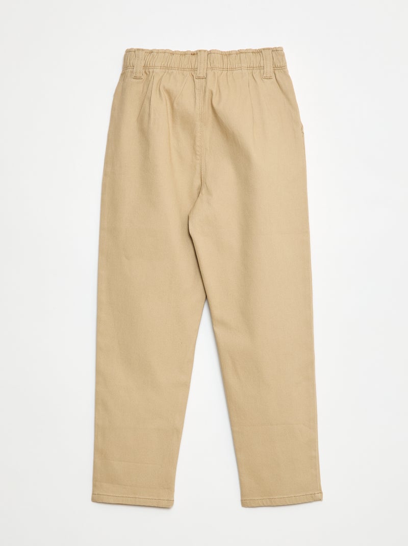 Pantalón chino - colección fácil de poner BEIGE - Kiabi