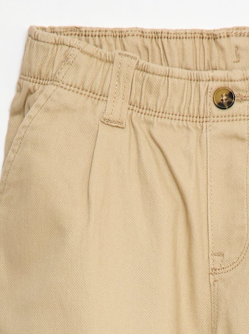 Pantalón chino - colección fácil de poner BEIGE - Kiabi