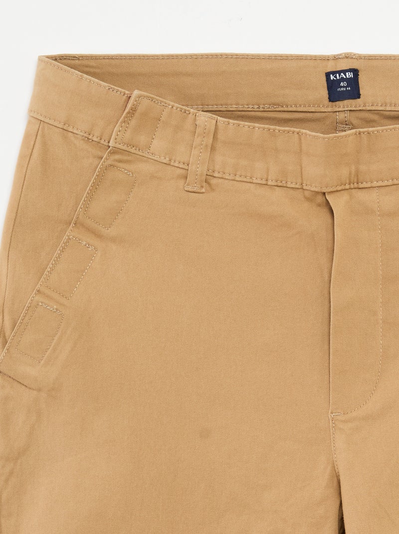 Pantalón chino - colección fácil de poner Beige - Kiabi