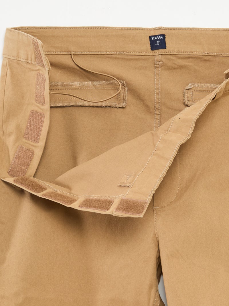 Pantalón chino - colección fácil de poner Beige - Kiabi