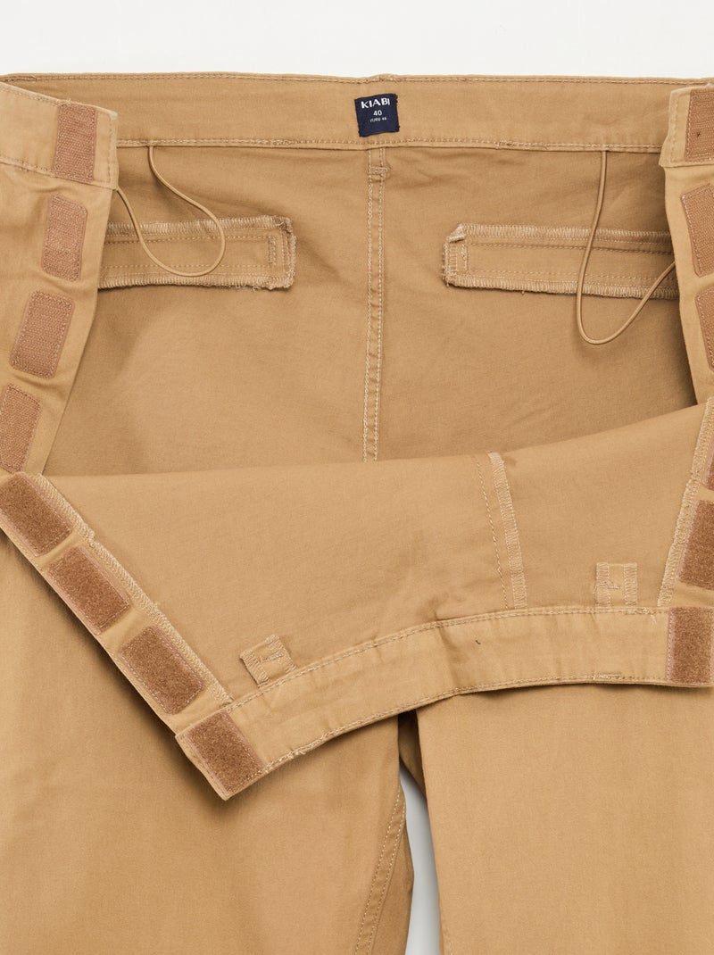 Pantalón chino - colección fácil de poner Beige - Kiabi