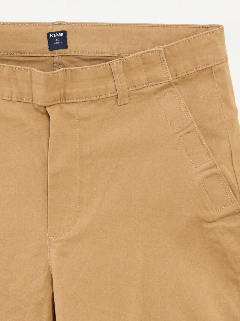 Pantalón chino - colección fácil de poner Beige - Kiabi