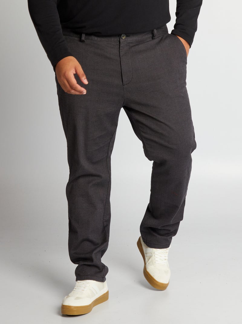Pantalón chino ajustado negro - Kiabi